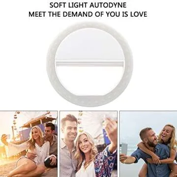 Selfie Ring Light,Selfie LED Camera Light with 36 LED,Nacycase LED Selfie Ring Light for Phone Camera Photography Video