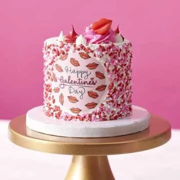 DECOPAC Valentine's Day Quins, 18oz, Fancy Sprinkles In Heart Shapes, Candy Sprinkles in Handheld Container, Edible Sprinkles For Celebration Cakes, Cupcakes, Cookies