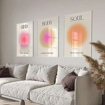 Mind Body Soul Print Positive Aura Posters For Room Aesthetic, Colorful Aura Poster Energy Wall Art ...