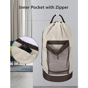 Dalykate Laundry Bag with Adjustable Straps for College