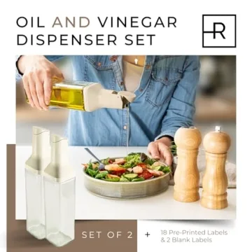 Stylish Drip-Free Oil Dispenser Set for Kitchen Use