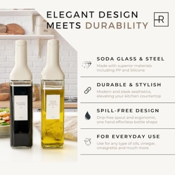 Stylish Drip-Free Oil Dispenser Set for Kitchen Use
