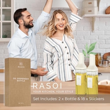 Stylish Drip-Free Oil Dispenser Set for Kitchen Use