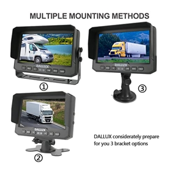 DALLUX Truck Backup Camera Kit with 7 Inch Monitor
