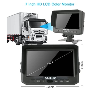 DALLUX Truck Backup Camera Kit with 7 Inch Monitor