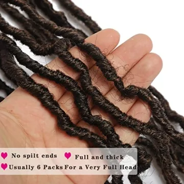 Soft New Faux Locs 36-Inch Ombre Crochet Hair - 6 Pack