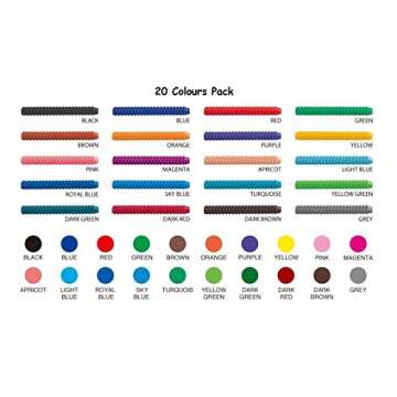 Artline Stix Brush Markers, Assorted Color Set of 20