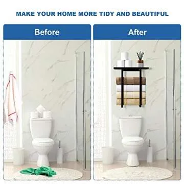 Stylish Wall Mounted Towel Racks with Wooden Shelf