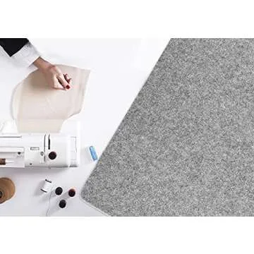 Precision Quilting Tools 17" x 24" Wool Ironing Mat for Quilting - 100% New Zealand Wool Pressing Pad, Ironing Station Which Retains Heat - Great for Quilting and Sewing Notions