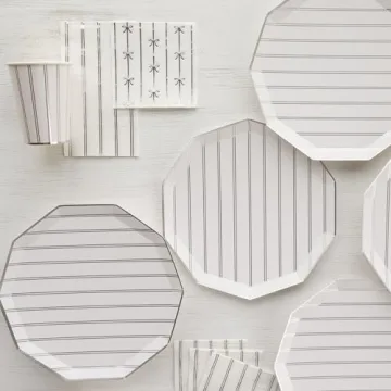 Silver Bow Small Paper Napkins | Perfect for Parties and Events