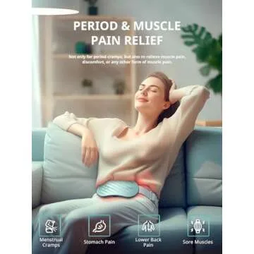 Slimpal Heating Pad for Period Cramps, FSA HSA Eligible, Portable Heat Pad for Menstrual Pain Relief, Electric Cordless Heating Belt for Back, Belly, Stomach, Gifts for Her Women Girl Wife, Aqua