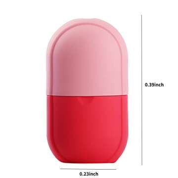 Ice Roller Mold-Ice Roller for Face and Eye，Beauty Cube Brighten Skin &Enhance Natural Glow &Remove Fine Lines，Facial Beauty Ice Roller Skin Care Tools (Oval, pink)