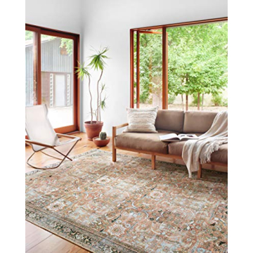 Loloi II Wynter Collection WYN-02 Auburn/Multi Accent Rug – Soft, Durable, and Vintage Inspired