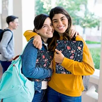 Book Sleeve Book Covers Book Protector Floral Printed with Zipper Washable Fabric for Teen Adult Book Lover Teacher Student(Medium,11 X 8.7 Inch)