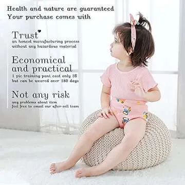 U0U Toddler Girls Potty Training Pants,Baby Girls Training Underwear 6 Pack Size 2T Orange