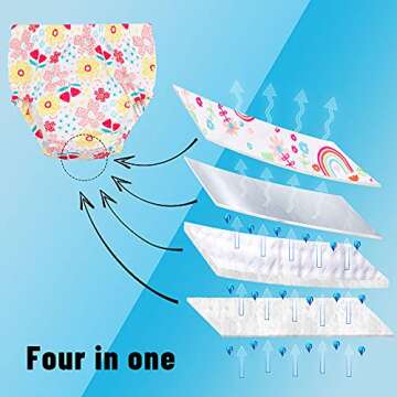 U0U Toddler Girls Potty Training Pants,Baby Girls Training Underwear 6 Pack Size 2T Orange