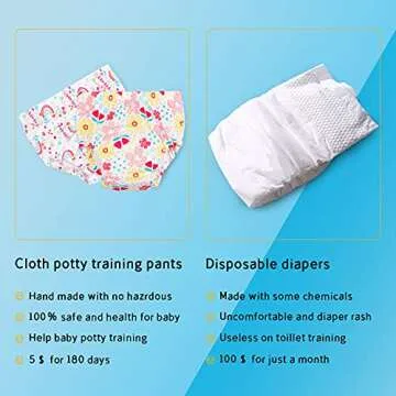 U0U Toddler Girls Potty Training Pants,Baby Girls Training Underwear 6 Pack Size 2T Orange