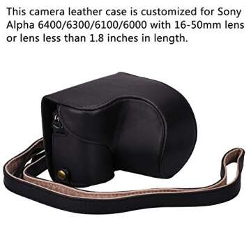 Hargedis XEVN for sony a6400 case,for sony a6300 case,Premium PU Full Body Leather Camera Case Bag f...