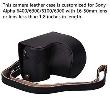 Hargedis XEVN for sony a6400 case,for sony a6300 case,Premium PU Full Body Leather Camera Case Bag f...