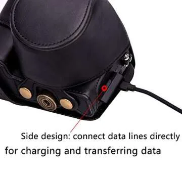 Hargedis XEVN for sony a6400 case,for sony a6300 case,Premium PU Full Body Leather Camera Case Bag for sony alpha a6300 a6000 a6100 a6400 Fit 16-50mm Lens with camera Shoulder Strap(Black)