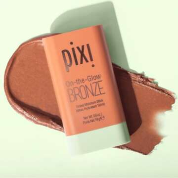 Pixi On-the-Glow Bronze - RichGlow, Hydrating Tinted Moisture Bronzer Stick with Ginseng, Aloe Vera ...