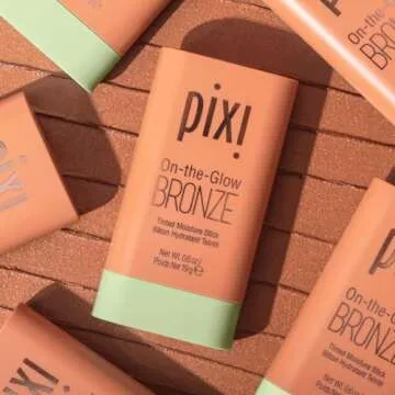 Pixi On-the-Glow Bronze - RichGlow, Hydrating Tinted Moisture Bronzer Stick with Ginseng, Aloe Vera & Fruit Extracts, For Cheeks & Lips, 19g / 0.6oz, Paraben-Free