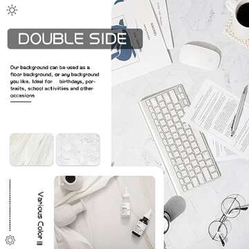 EOAJAFOU 3PCS Double Side Photo Backdrop Papers, 34x22Inch Food Photography Backdrops Paper, Waterproof Backdrop for Small Product Jewelry Cosmetics Beauty Skincare Makeup Table Top Shooting Prop