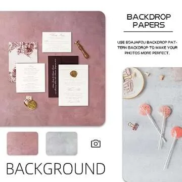 EOAJAFOU 3PCS Double Side Photo Backdrop Papers, 34x22Inch Food Photography Backdrops Paper, Waterproof Backdrop for Small Product Jewelry Cosmetics Beauty Skincare Makeup Table Top Shooting Prop