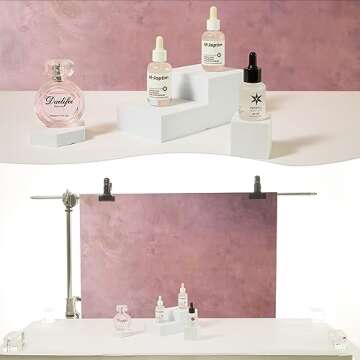 EOAJAFOU 3PCS Double Side Photo Backdrop Papers, 34x22Inch Food Photography Backdrops Paper, Waterproof Backdrop for Small Product Jewelry Cosmetics Beauty Skincare Makeup Table Top Shooting Prop