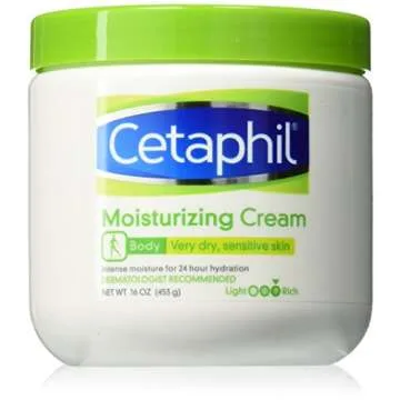 Cetaphil Moisturizing Cream for Very Dry/Sensitive Skin, Fragrance Free, 16 Ounce