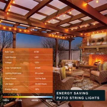 Kawaya 150FT Waterproof LED Outdoor String Lights