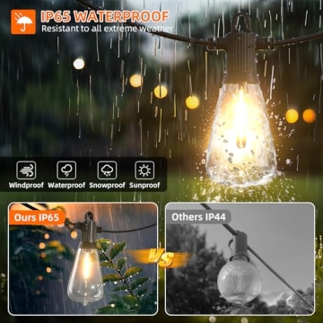 Kawaya 150FT Waterproof LED Outdoor String Lights