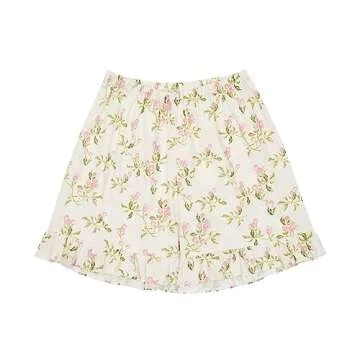 ULLALA Pajamas for Women 40'S Cherish Sleeveless Two-Piece Cream Vintage Soft Sleepwear 2Piece one Size Cotton