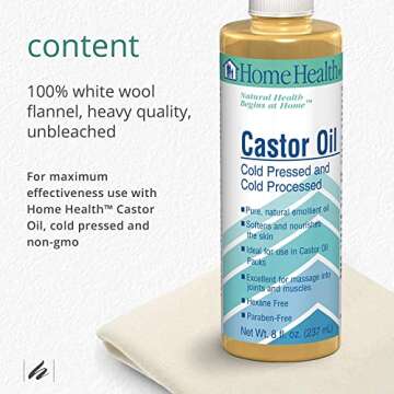 Home Health Wool Flannel for Castor Oil Packs - Eco-Friendly