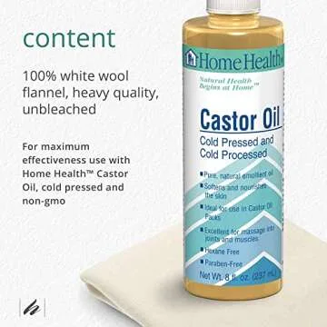Home Health Wool Flannel for Castor Oil Packs - Eco-Friendly
