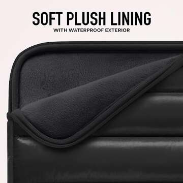 Vandel - The Original Puffy Laptop Sleeve 13-14 Inch. Black Laptop Sleeve for Women. Carrying Case Cover MacBook Pro 14 in, MacBook Air 13 Inch, iPad Pro 12.9, Dell, Asus, HP