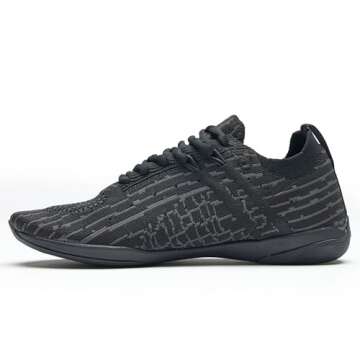 Rebel Athletic Revolt Cheer Shoe, Black, 1 Big Kid