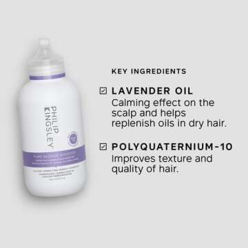 PHILIP KINGSLEY Pure Blonde Booster Color-Correcting Purple Shampoo for Blonde Silver Gray Brassy Colored Highlighted Bleached Hair Weekly Toner, 8.45 oz.
