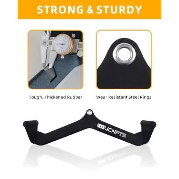 mucnfts LAT Pulldown Attachments, Thickened Ergonomic Back Tricep Training Handle, LAT Pull Down Bar for Press Down Exercises, Cable Attachments for Gym and Home