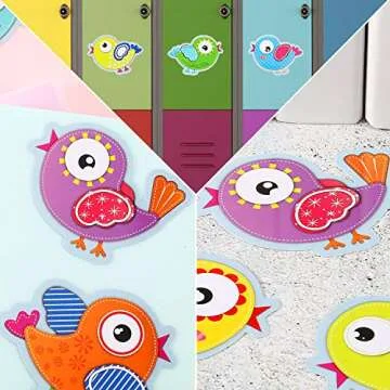 72 Pieces Boho Birds Cut-Outs Multicolor Bird Cutouts Bird Bulletin Board Decorations for Classroom Birthday Party Supply