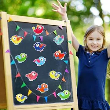 72 Pieces Boho Birds Cut-Outs Multicolor Bird Cutouts Bird Bulletin Board Decorations for Classroom Birthday Party Supply