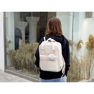 Makukke Corduroy Laptop Backpack for School & Travel