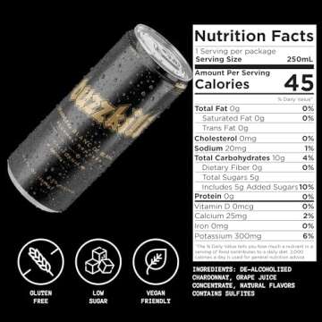 Buzzkill Non-Alcoholic Sparkling Blanc de Blancs Wine 4 Cans