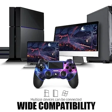 AceGamer Wireless PS4 Controller with Galaxy Design