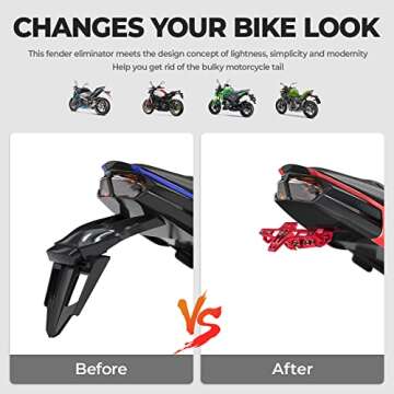 KEMIMOTO Universal Motorcycle License Plate Bracket Kit