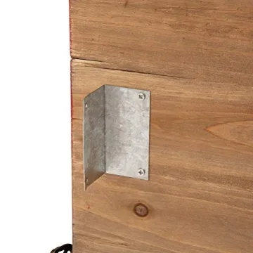 Glitzhome 26" Red Wooden Christmas Tree Collar - Elegant Decor