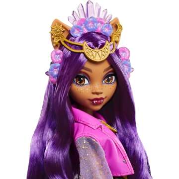 Monster High Monster Fest Doll, Clawdeen Wolf with Glam Outfit & Festival Themed Accessories Like Snacks, Band Poster, Statement Bag & More