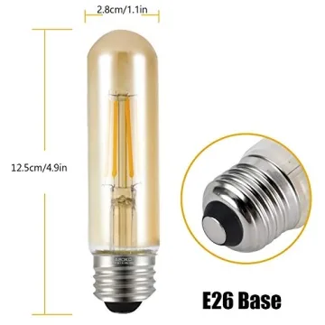 Vintage LED T10 Bulbs - 2200K Warm White Dimmable