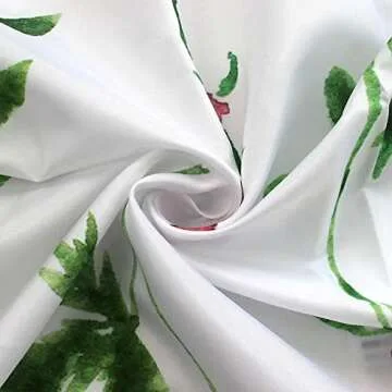 Riyidecor Botanical Shower Curtain for Bathdroom 72Wx72H Inch Watercolor Wildflower Shower Curtains Floral Leaves Plant Flower Girl Bathroom Accessories Women Fabric Waterproof 12 Plastic Shower Hooks