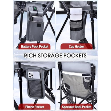 Docusvect Heated Camping Chair - Dual Heating Zones & Comfort